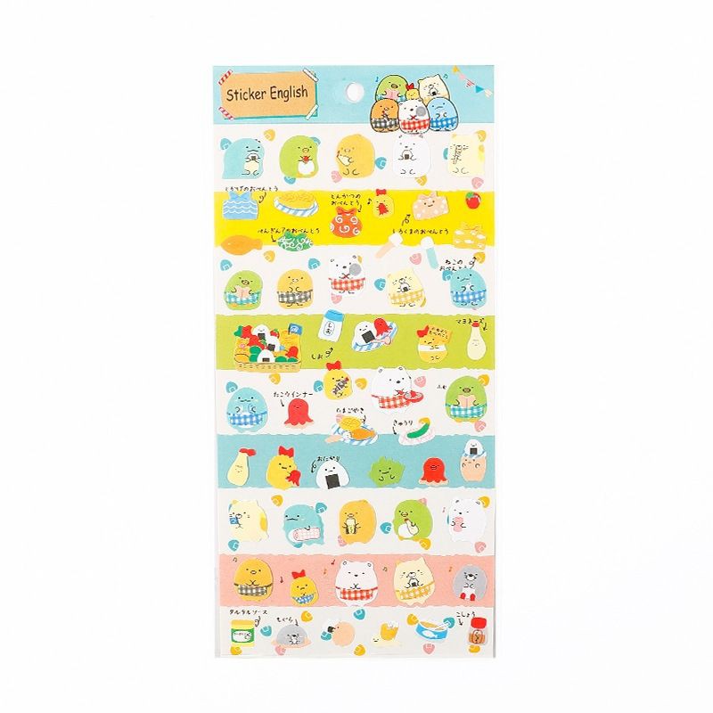 🍙Sticker English 🍘PVC,cute