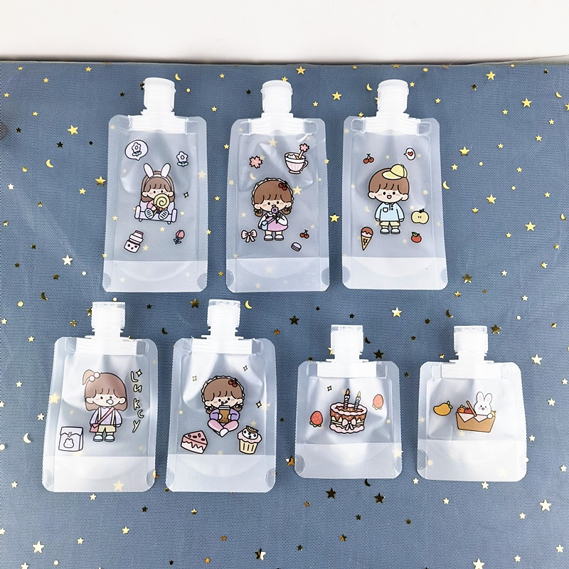 We Flower Túi Đựng Dầu Gội / Mỹ Phẩm Dung Tích 30ml / 50ml / 100ml Hoạ Tiết Xinh Xắn Thiết Kế Tiện Dụng Khi Đi Du Lịch