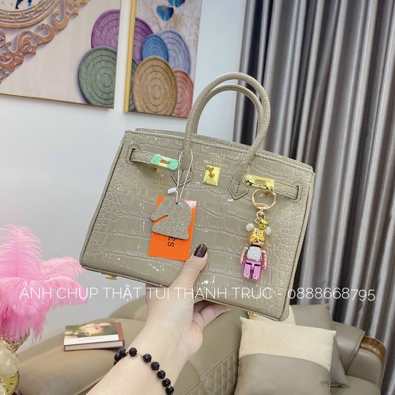 Túi xách hai quai da rắn bóng bản đẹp size 20- 25cm