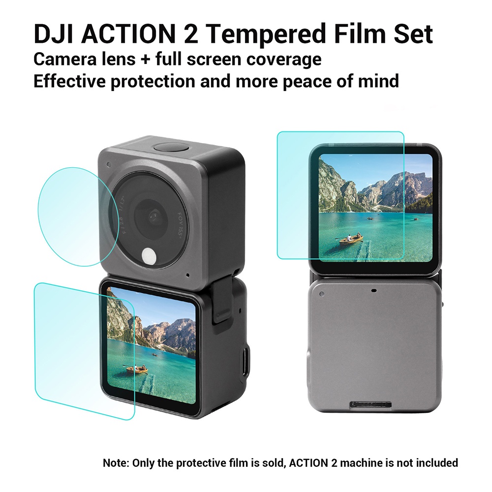 Dji ACTION 2 Phim máy ảnh Phụ kiện ống kính cường lực Phim bảo vệ màn hình DJI Action 2 HD Phim chốn