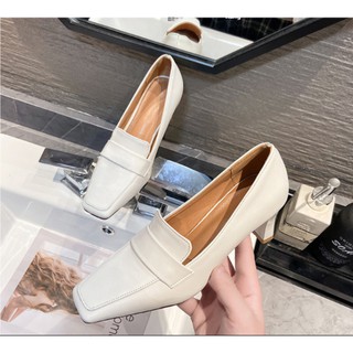 Giày loafer gót vuông ( 7cm)