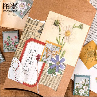 Hộp 46 miếng sticker mẫu con bướm retro