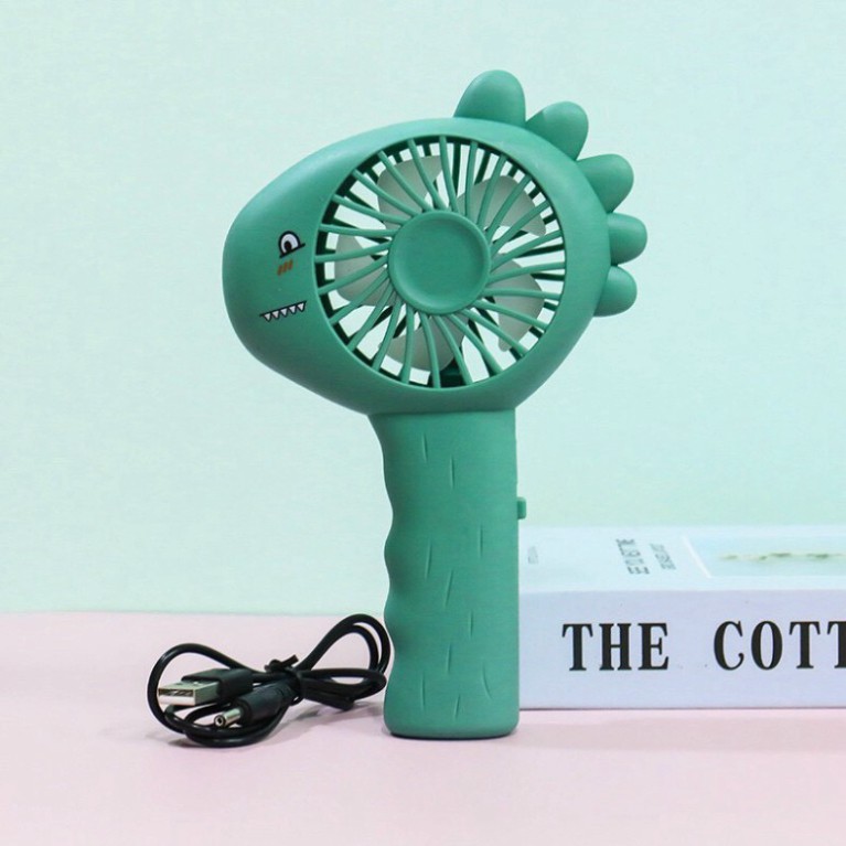 [FreeShip - Hàng Cao Cấp] Quạt Mini Tích Điện Siêu Dễ Thương Quạt Cầm Tay Khủng Long Sạc Pin Công Suất 4.5W Tiện Dụng | BigBuy360 - bigbuy360.vn