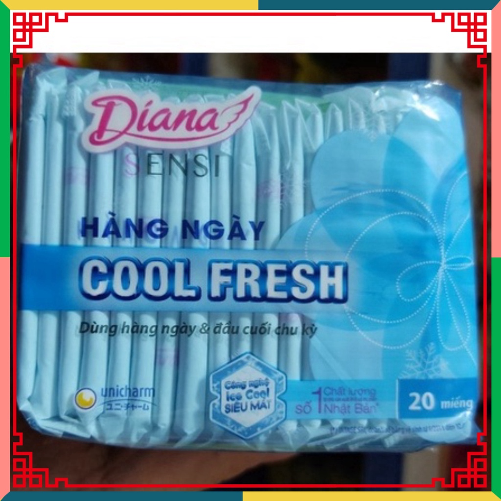 Chính hãng Băng lau chùi và vệ sinh trong ngày Diana Cool Fresh