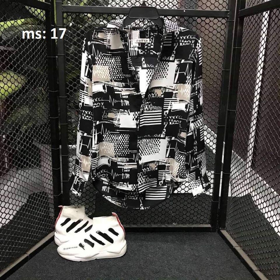 [FREESHIP] Áo sơ mi họa tiết dài tay nam, nữ chất lụa cực HOT (MS17)