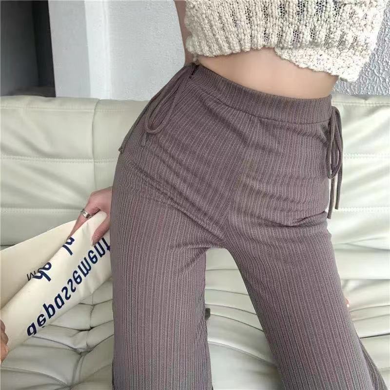COZOK Quần dài ống rộng lưng cao thời trang cho nữ