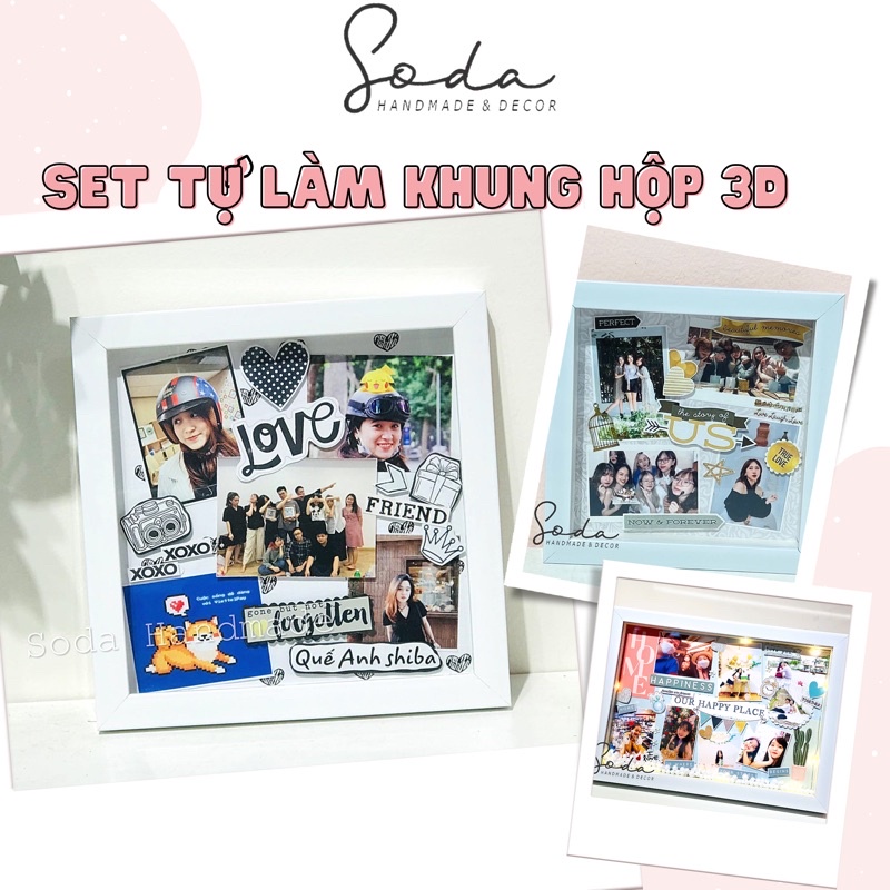 [Sâu lòng 2 cm] Set làm khung ảnh nổi/Khung ảnh 3D(kèm clip hướng dẫn)
