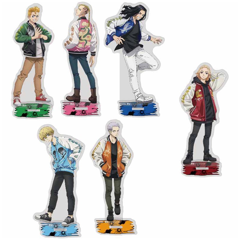 Mô hình nhân vật anime Tokyo Revengers nhiều kiểu tùy chọn có giá đỡ bằng acrylic để bàn trang trí