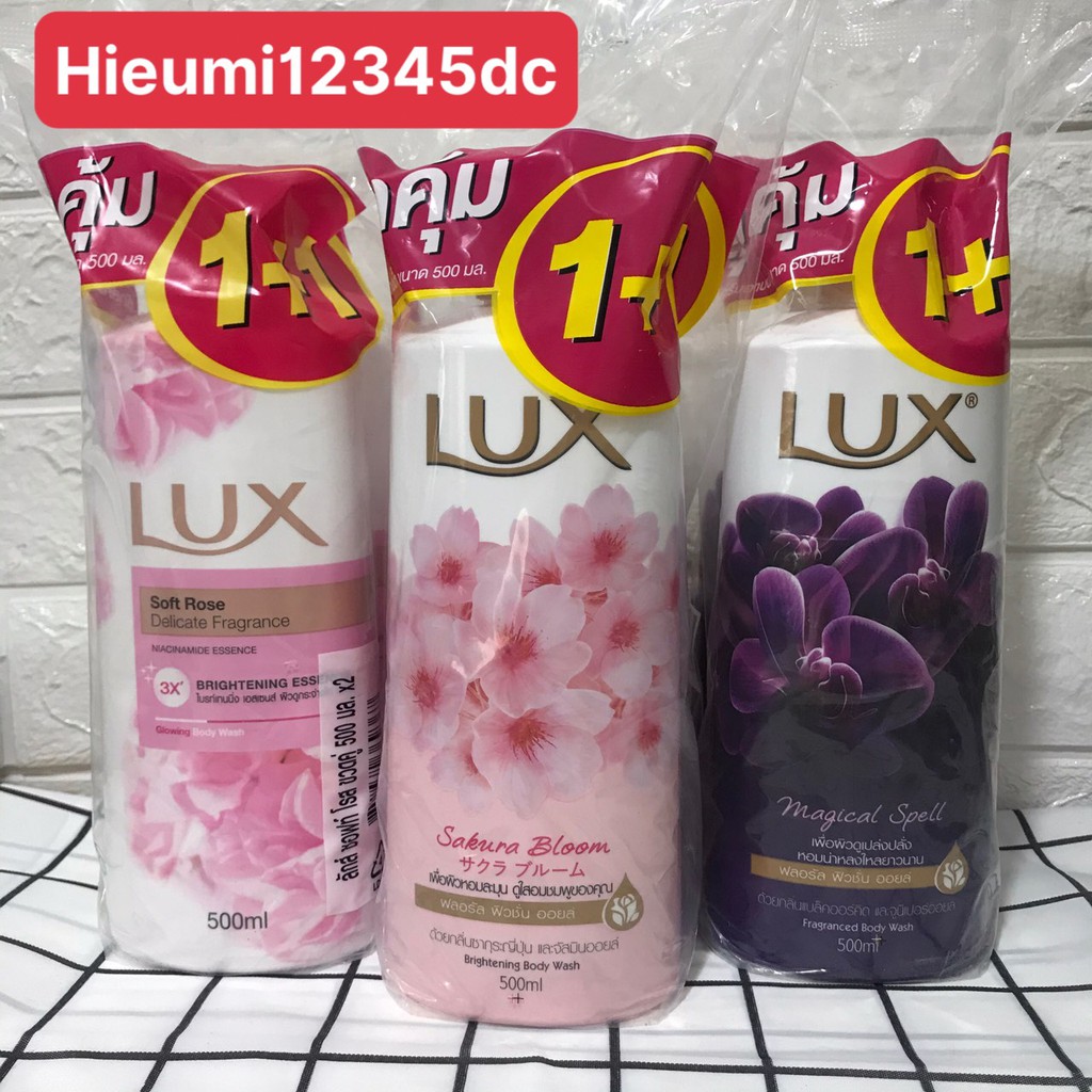 Cặp Sữa Tắm Lux Hương Nước Hoa Thái Lan 500ml Siêu Thơm