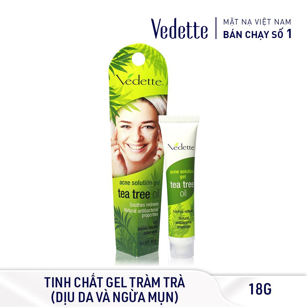 Bộ Dưỡng Da Ngừa Mụn Chiết Xuất Từ Tràm Trà Tea Tree Oil Vedette (Hộp 4 Tuýp)