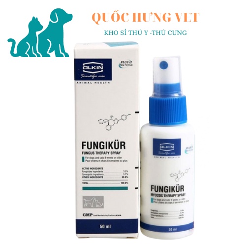 Fungikur Xịt ve bọ chét chấy rận chó mèo - QUỐC HƯNG VET