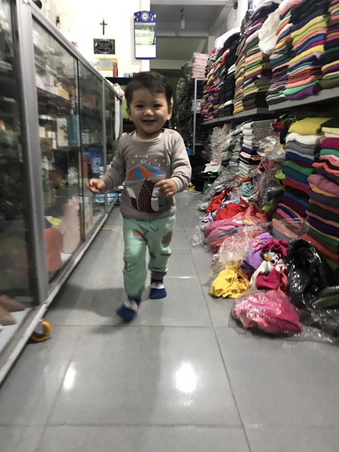 [8-18kg] Bộ nỉ Quảng Châu cạp cao cho bé trai và bé gái