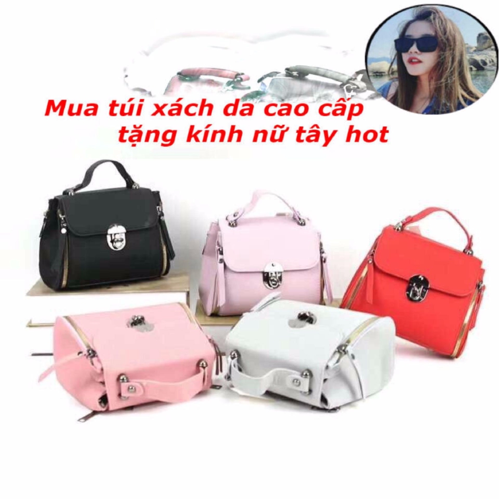 Túi xách tay nữ A1138 tặng kính nữ tây hot( xám)