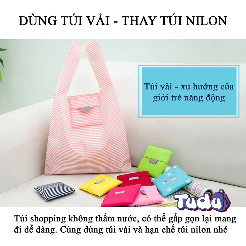 Túi Shopping, Túi Tote Vải Chống Nước Đựng Đồ Khi Đi Chợ, Siêu Thị Dung Tích Nhỏ CN502