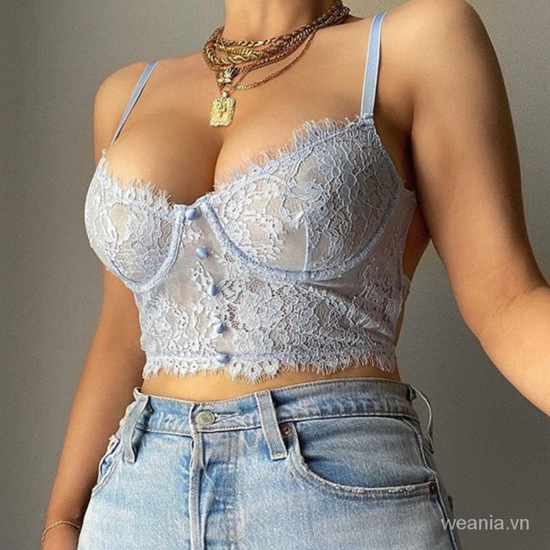 Áo Ngực Mỏng Phối Ren Có Gọng Thép Thời Trang Mùa Hè Cho Nữ