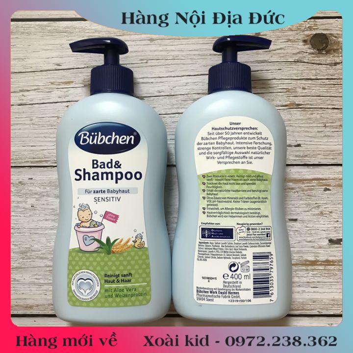 [auth] Sữa Tắm Gội Cho Trẻ Sơ Sinh Bubchen 400ml - Nội địa Đức Đủ Bill [Hot]