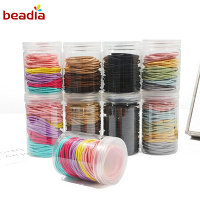 Dây Thun Cột Tóc Beadia Dày/Mỏng Nhiều Màu Sắc Dành Cho Người Lớn Và Trẻ Em