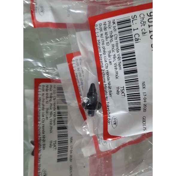 Chốt Cài Vít Nhựa Bấm 6mm Chính Hãng Honda