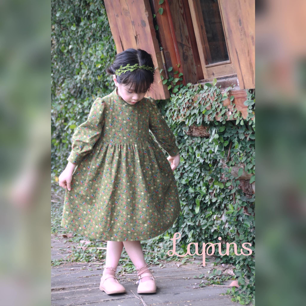 Váy Thô cào bông thiết kế cho bé