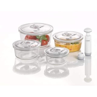 Set hộp đựng thực phẩm kèm bơm hút chân không Caso Vacuboxx