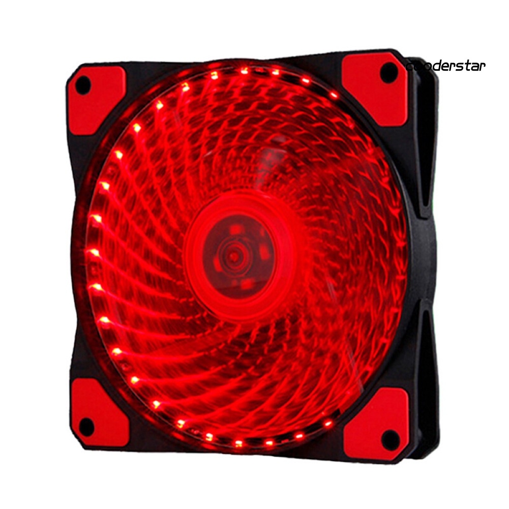 COOD-CO Ultra Mute 12cm 33 LEDs RGB Light Cooling Fan Heatsink for Computer PC Case