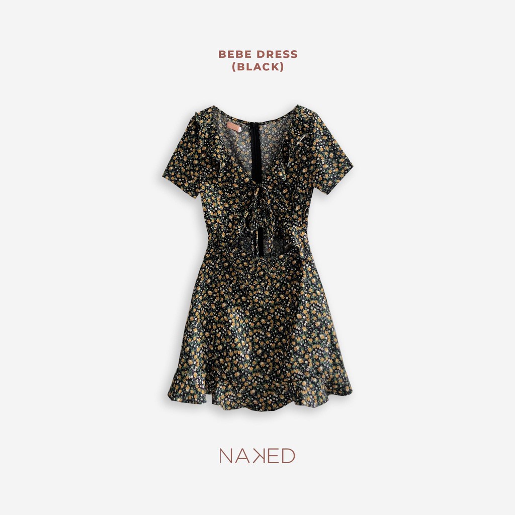 Naked By V - Váy hoa nhí tay lỡ mùa hè Bebe Dress (Đen) | BigBuy360 - bigbuy360.vn