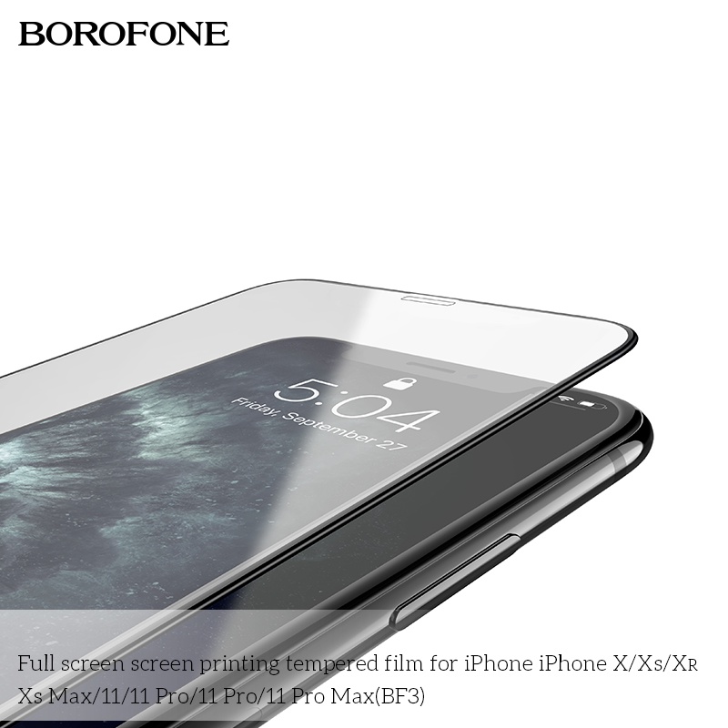 Kính cường lực BOROFONE BF3 HD full màn - Chính hãng