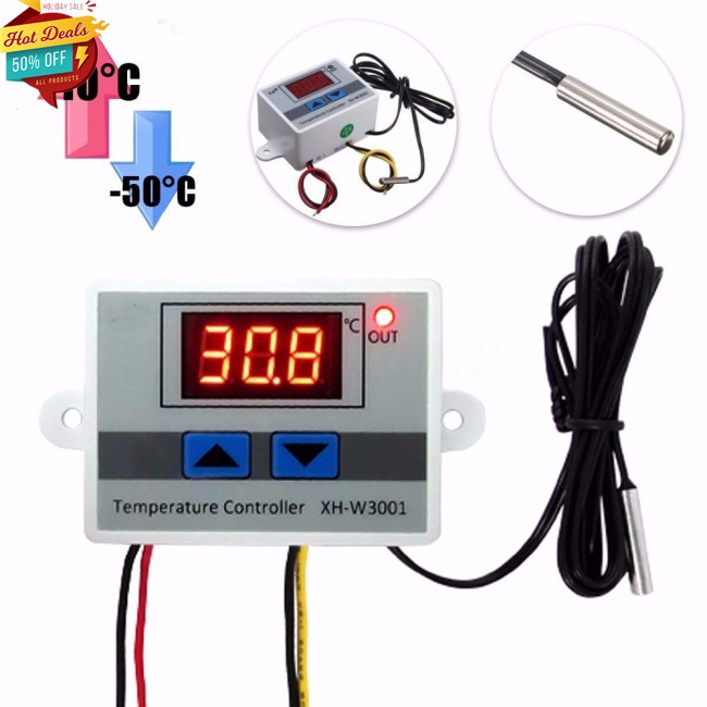 Thiết bị điều khiển nhiệt độ XH-W3001 W3001 cón đèn LED với đầu dò chuyên dụng