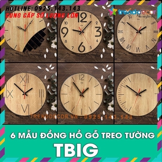 6 Mẫu đồng hồ gỗ MDF treo tường máy kim trôi decor trang trí nhà và quán cafe Trenddecor
