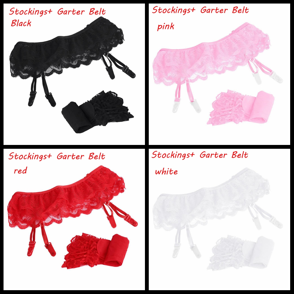 Quần Tất Ren Cao Ngang Đùi + Nịt Bít Tất Thời Trang Gợi Cảm Nhiều Màu Sắc Cho Nữ