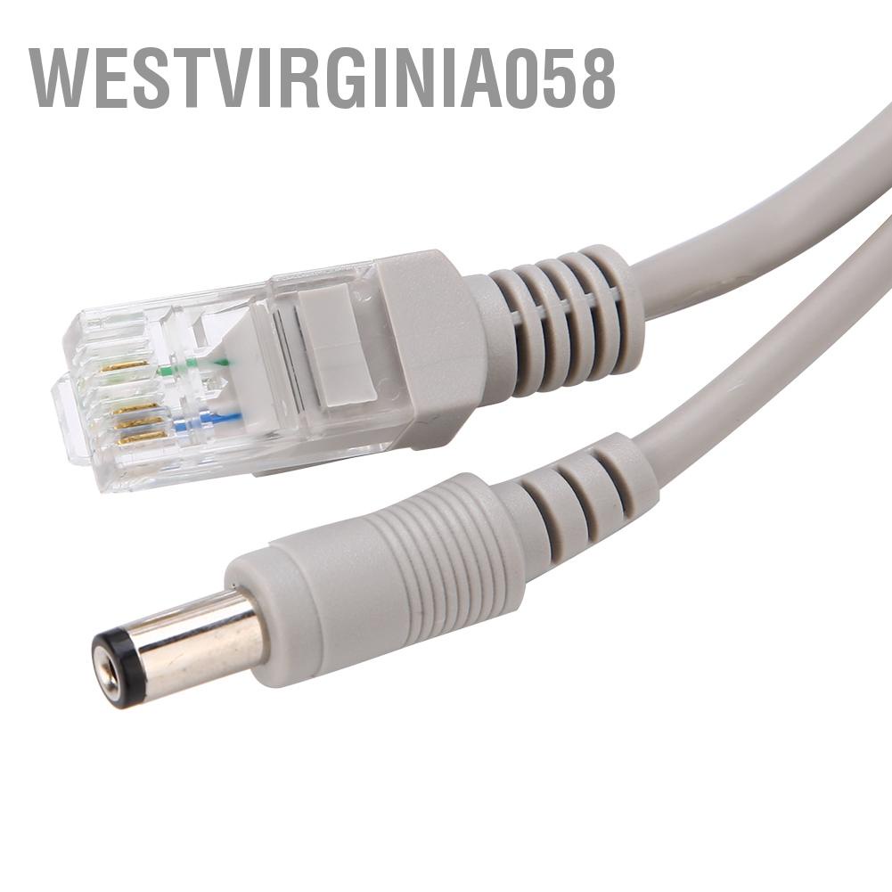 Westvirginia058 5M/10M/15M/20M RJ45+DC Ethernet CCTV Cable for IP Cameras NVR System 10Mbps/100Mbps