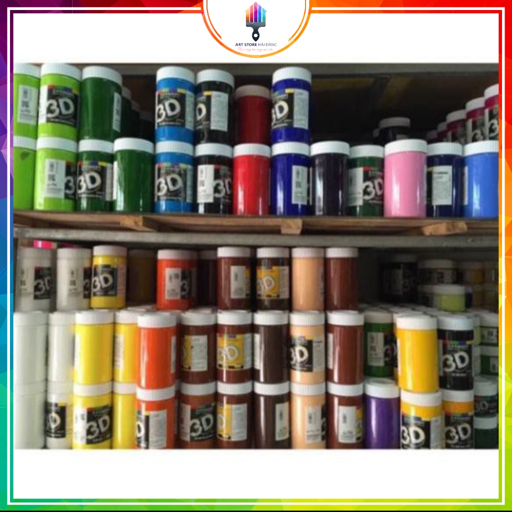 Màu acrylic 3D 300ml chuyên dùng vẽ vải toa,, vẽ tường, custom giầy áo