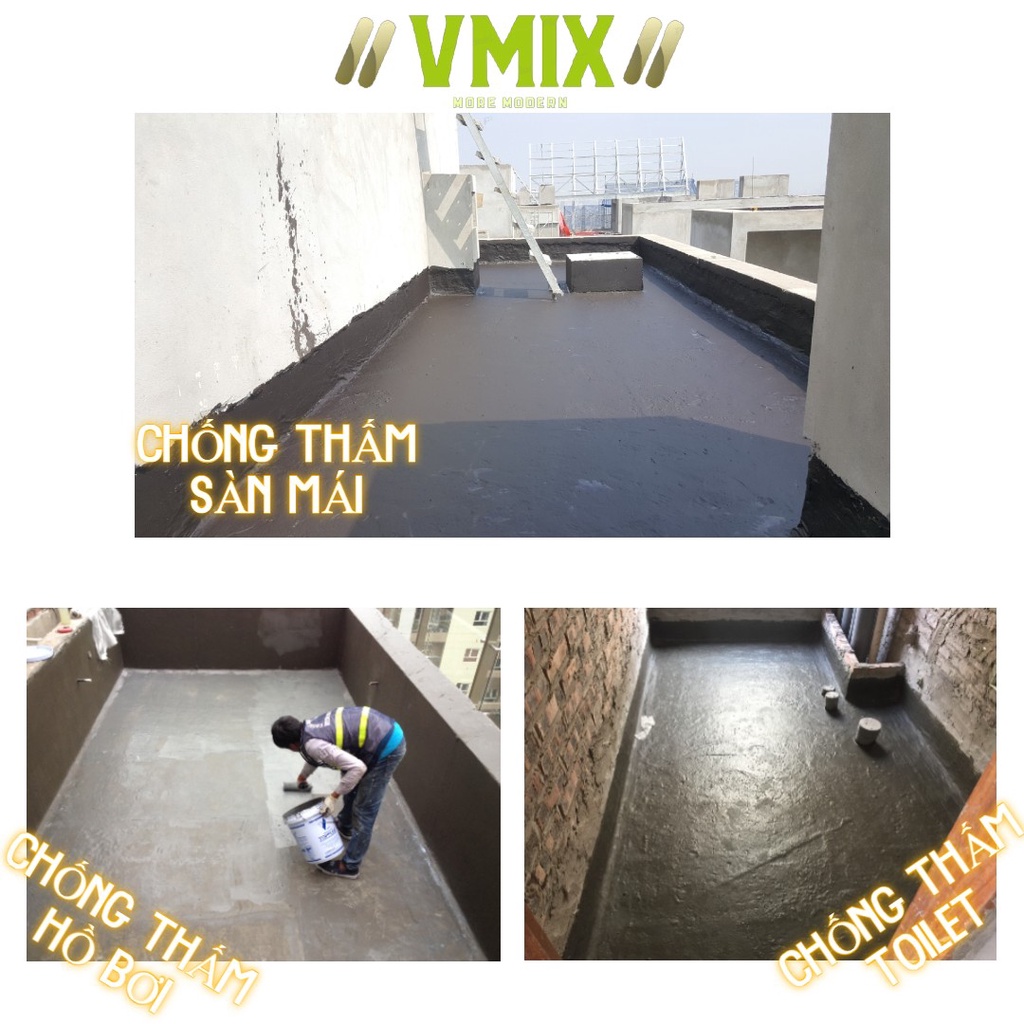 Chống thấm không độc hại dùng cho bể nước sinh hoạt bể cá koi TOPFLEX.VmixVietNam