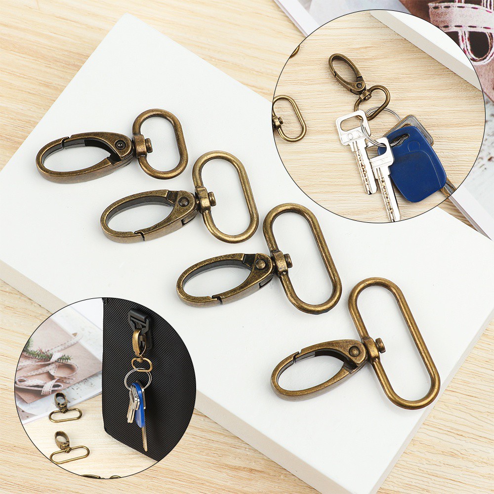Bộ 1/5 Khóa Tôm Hùm Bằng Kim Loại Chuyên Dụng Làm Móc Khóa/ Đeo Túi/ Túi DIY