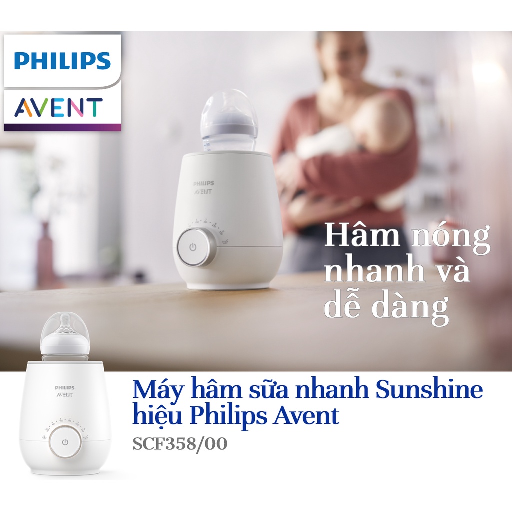 Máy hâm sữa và thức ăn Philips Avent siêu tốc có chế độ tự ngắt khi mẹ quên - 1 Đổi 1 Nếu Lỗi NSX