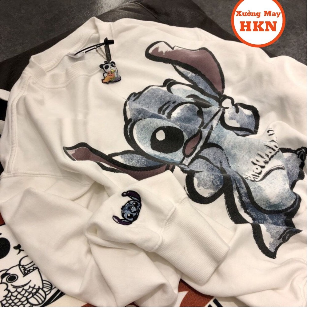 Áo Sweater Nam Nữ Dài Tay In Stich Chất Mịn Mã 705 Xưởng May HKN