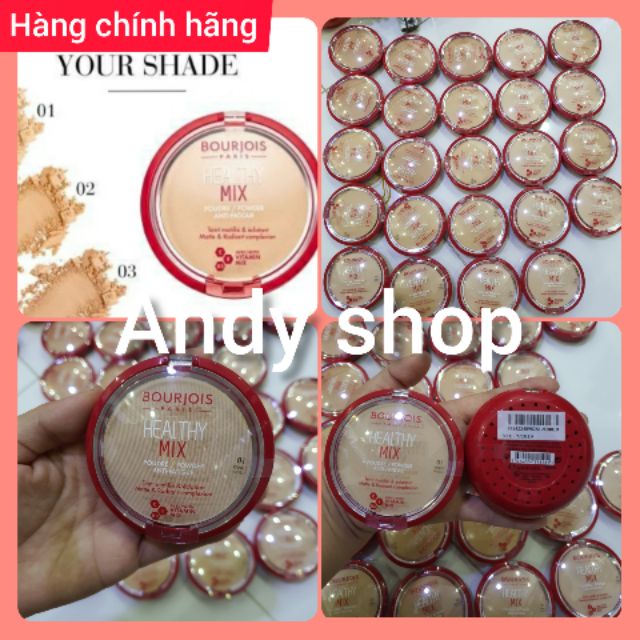 [Hàng chính hãng] - Phấn Phủ Healthy Mix Bourjois - giúp cho lớp nền tươi sáng