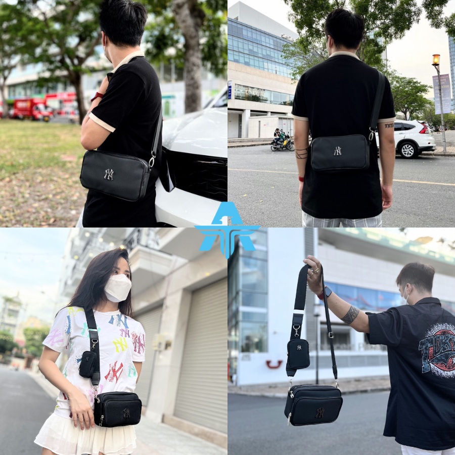 Túi Đeo Chéo MLB NY Vintage Đen Mini Bag Black Full Tag Code