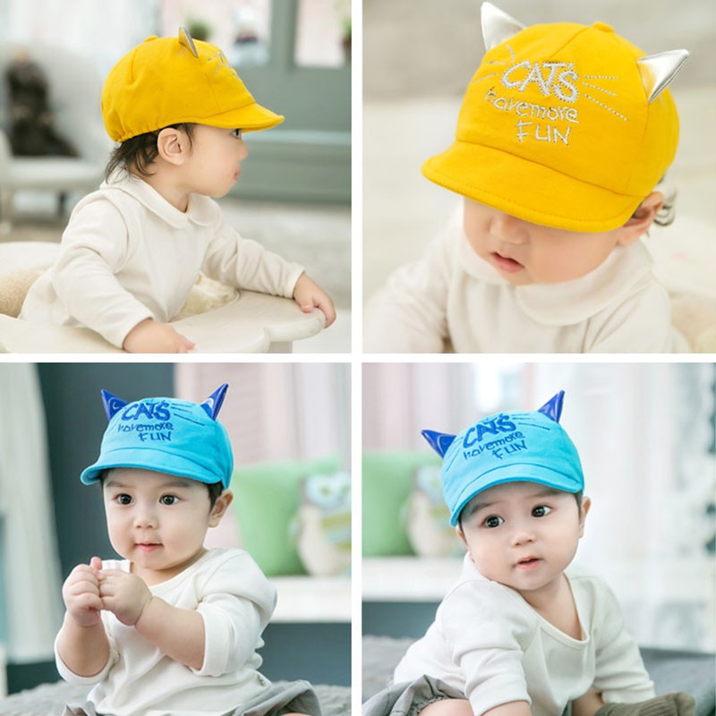 Mũ lưỡi trai vải cotton đáng yêu thời trang mùa hè 2020 dành cho bé