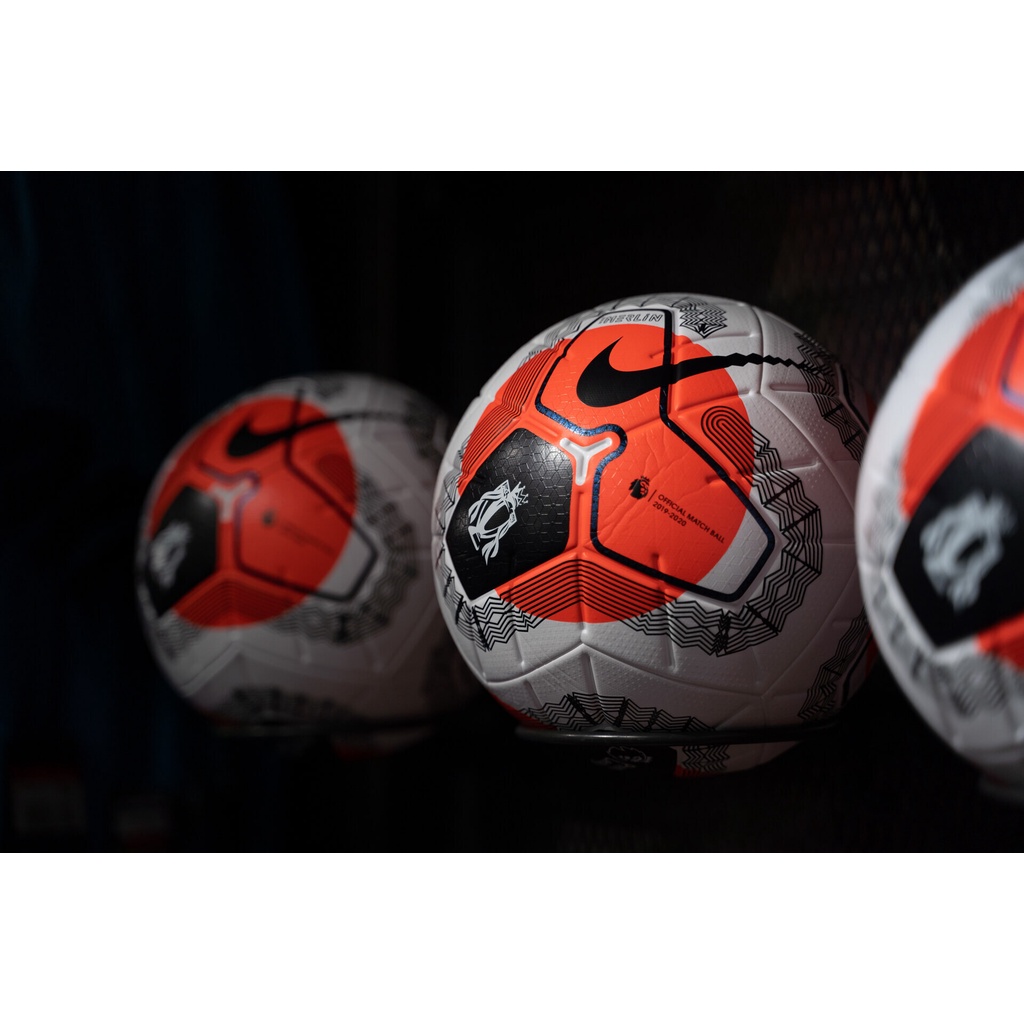 Quả Bóng Đá Da Nike Premier league Srike Pro Size 5 - Bóng Đúc Cao Cấp Hàng Loại 1 - Trắng Cam