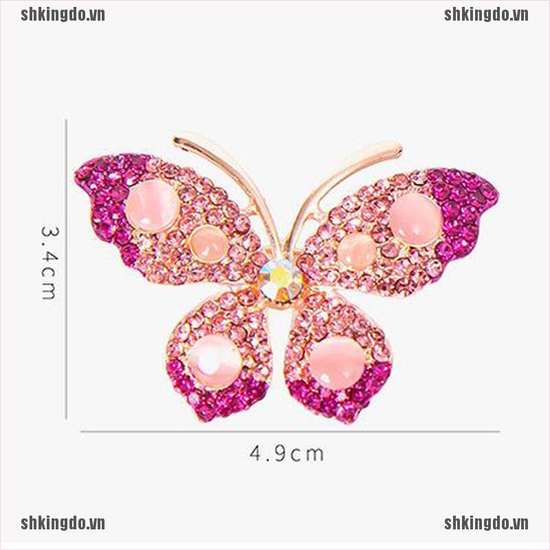 Trâm Cài Áo Hình Bướm Đính Đá Sang Trọng 1 Cái