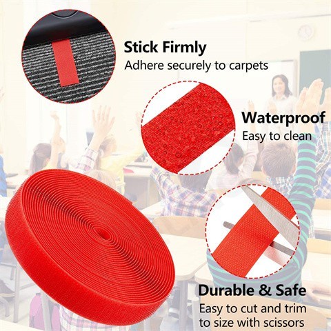 5M Băng dính Velcro Hai Mặt, Băng Dính Nylon Có Thể Tái Sử Dụng