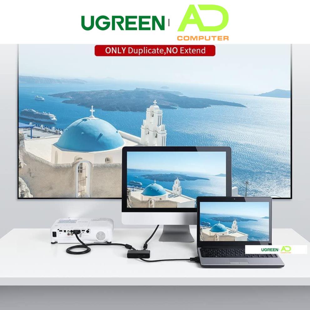 Cáp chia VGA 1 ra 2 Ugreen 20918 độ phân giải Full HD - Hàng phân phối chính hãng