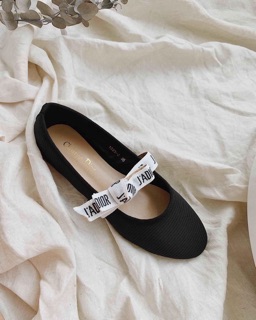 Bệt dior nơ trắng
