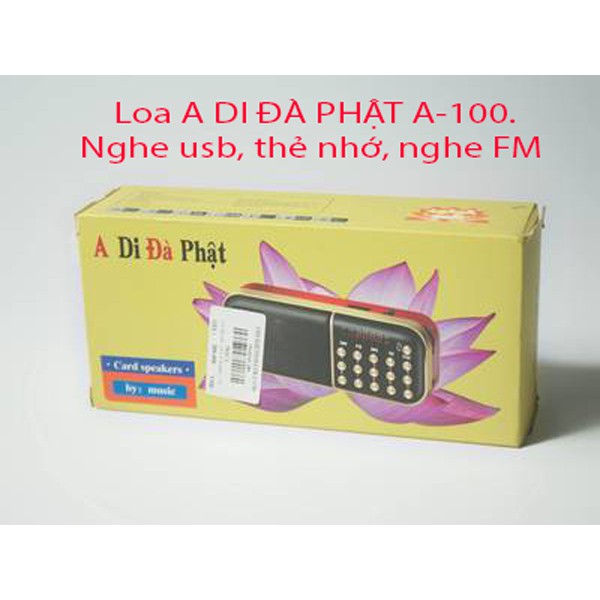 Loa Nghe Pháp Thoại A-100, Loa Thẻ A Di Đà Phật, Nghe usb, thẻ nhớ, nghe FM, đài nghe kinh phật, Tetosi