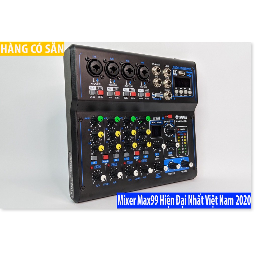 [SIÊU HOT]🎼️ MIXER YAMAHA MAX99 – Mixer Tích Hợp 16 Chế Độ VANG SỐ Chuyên Dùng Cho Thu Âm Livestream - Mixer KARAOKE  Â