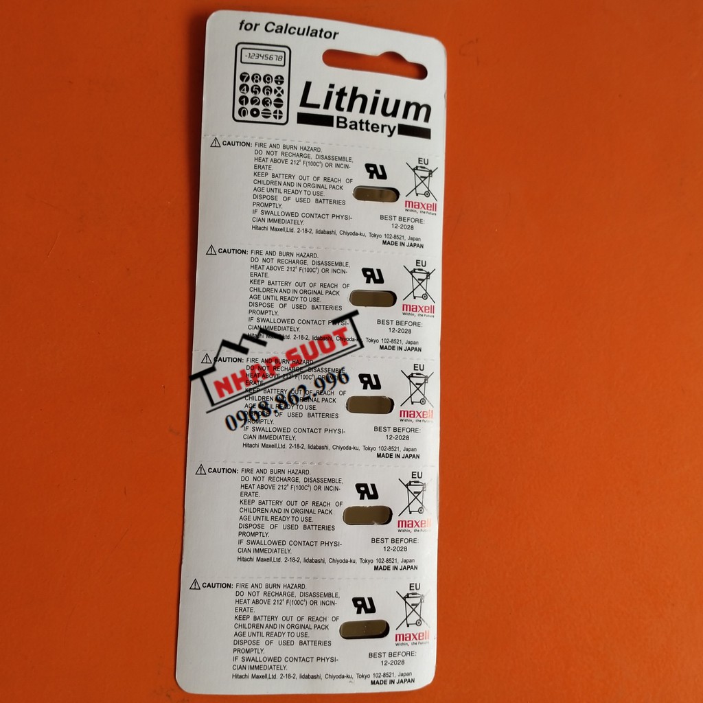 [1 viên] Pin Khuy Áo Maxell 3V Lithium CR 2025