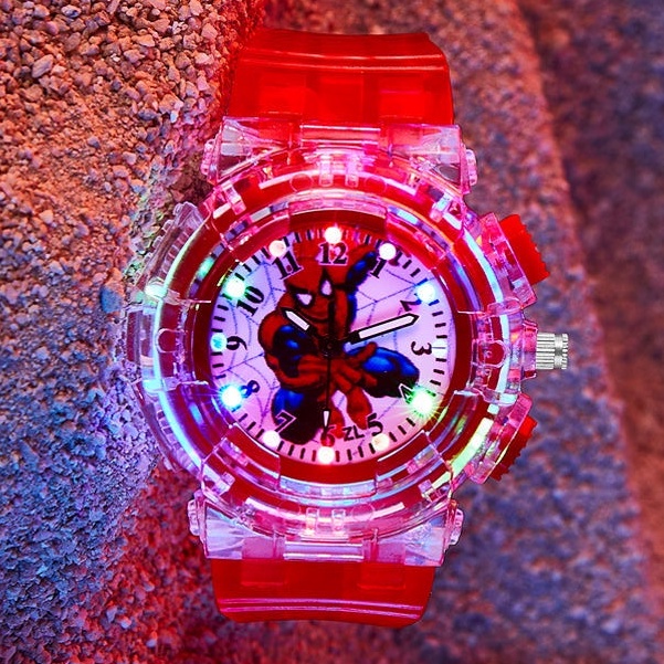 Đồng Hồ Điện Tử LED Hình Người Nhện / Hello Kitty / Paw Patrol / Frozen Cho Bé 2022