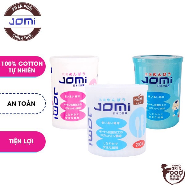 Tăm Bông Jomi Kháng Khuẩn Cho Trẻ Em &amp; Người Lớn