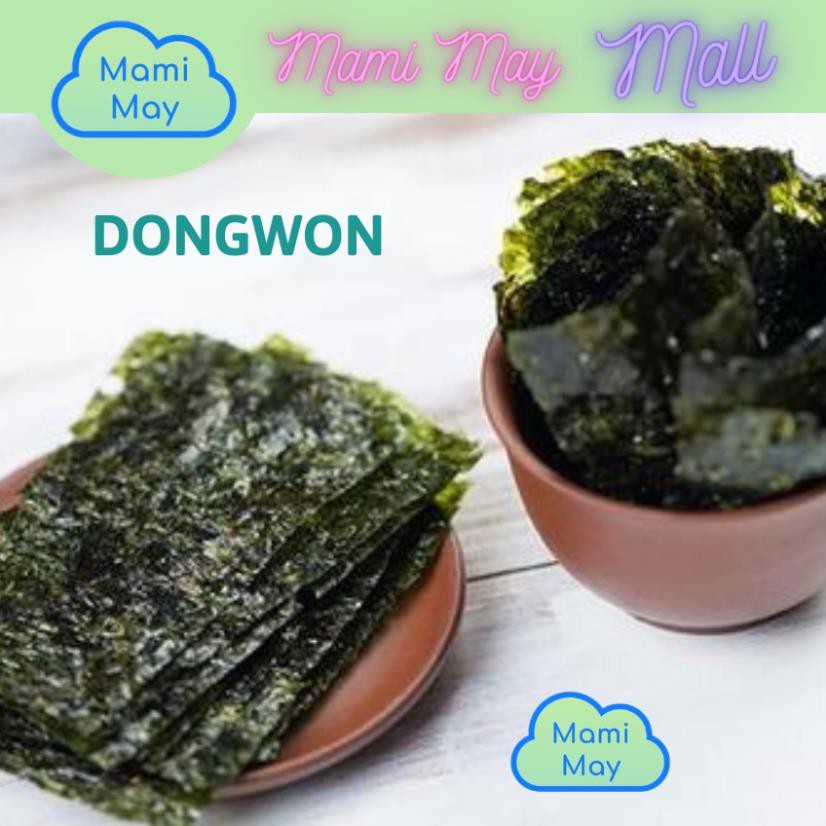 [Nhập khẩu] Rong biển lá kim ăn liền vị dầu ô liu số 01 Hàn Quốc - Dongwon ( Roasted laver with olive oil )